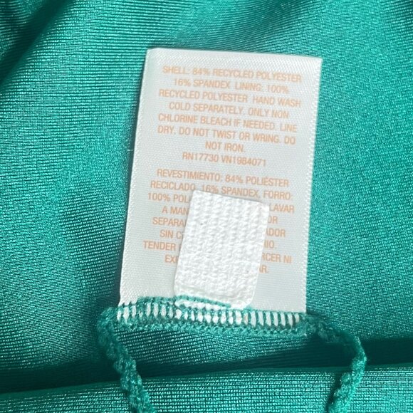 Shade & Shore Bikini Bottoms High Waist High Leg Cheeky Green Size 2X New - Picture 7 of 9